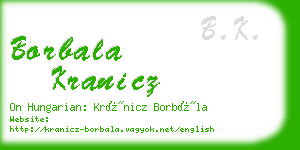 borbala kranicz business card